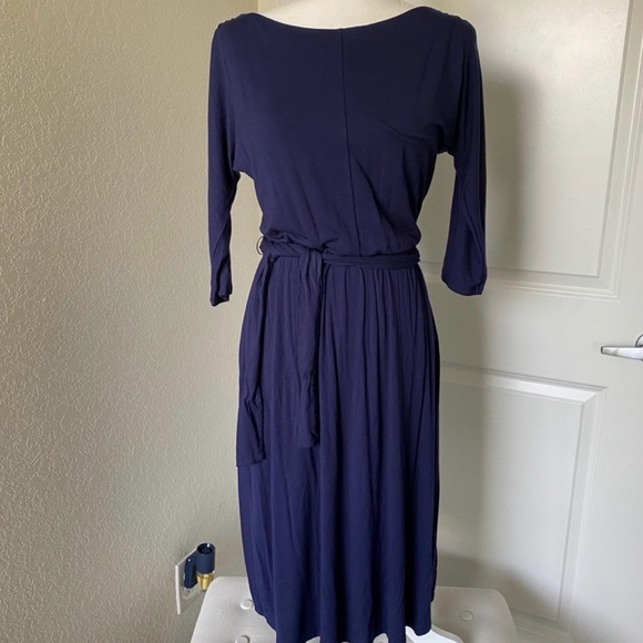 Boden Erica Belted Day Midi Dress 4Tall - Picture 3 of 4